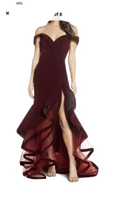 mac duggal velvet dress